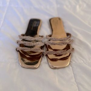 Rose Gold Fashion Nova Sandals